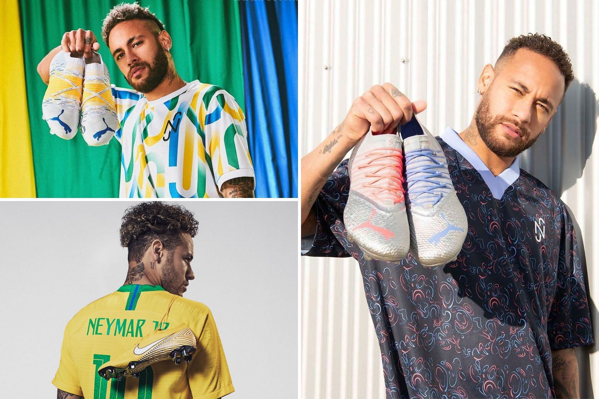 Top five football shoes worn by Neymar Jr. over the years (Image via Sportskeeda)