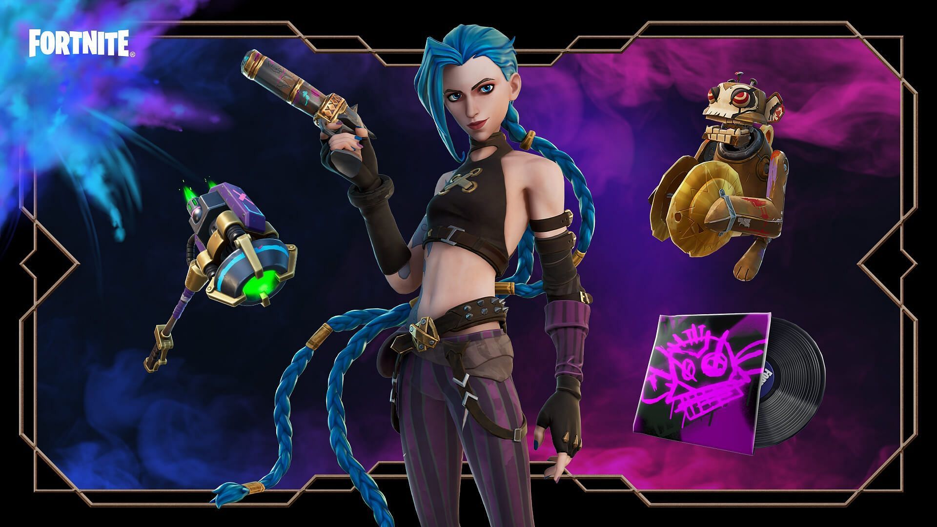 Arcane Jinx Fortnite League of Legends collaboration (Image via Epic Games)