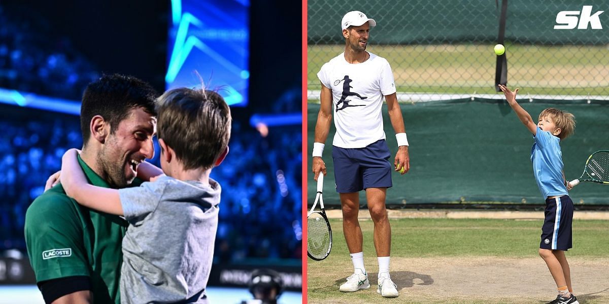 Novak Djokovic and son Stefan Djokovic