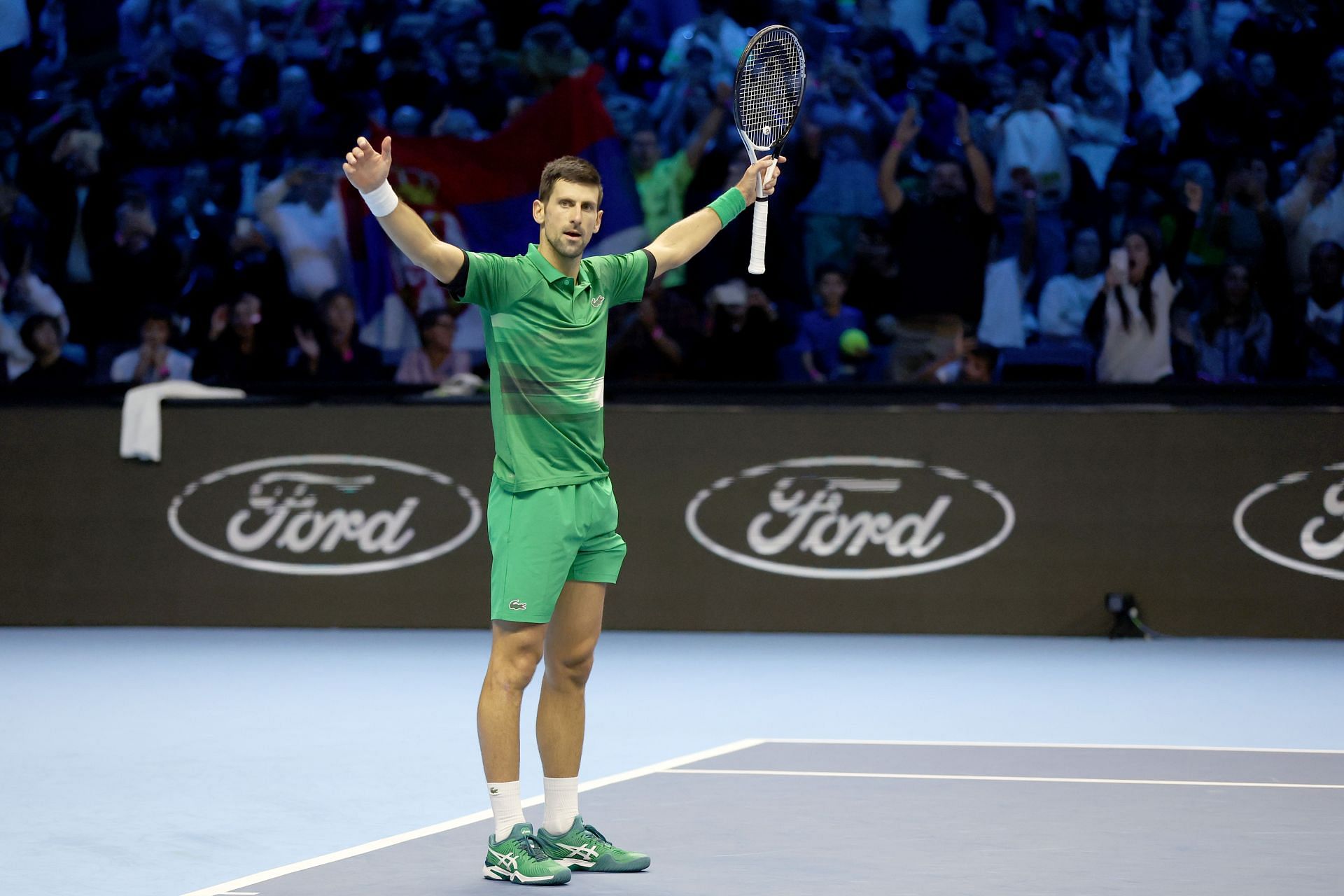 Novak Djokovic at the 2022 ATP Finals in Turin.