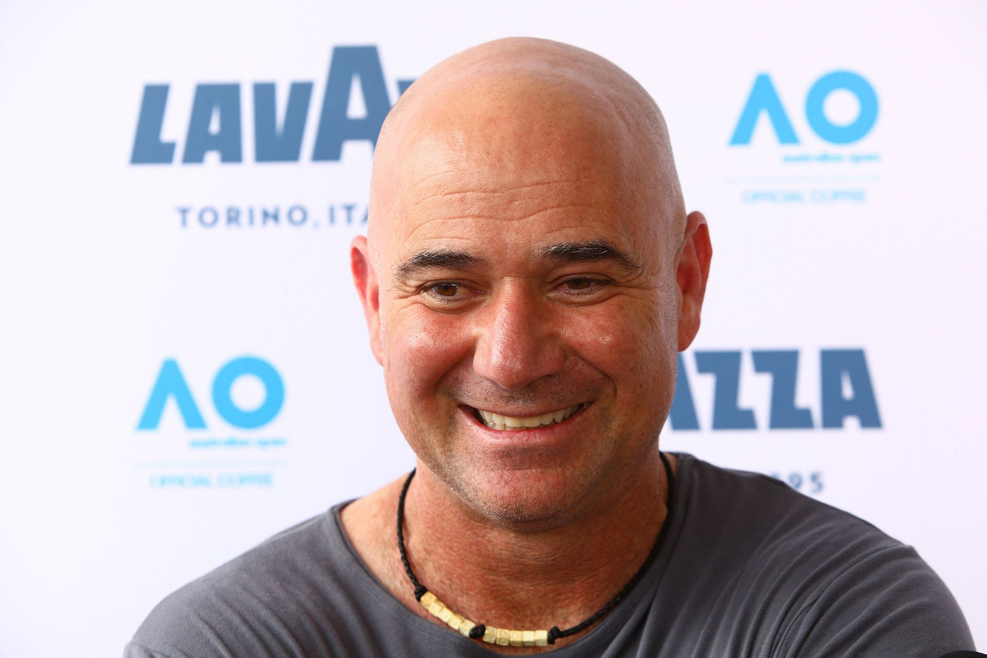 Andre Agassi pictured at The 2019 Australian Open.
