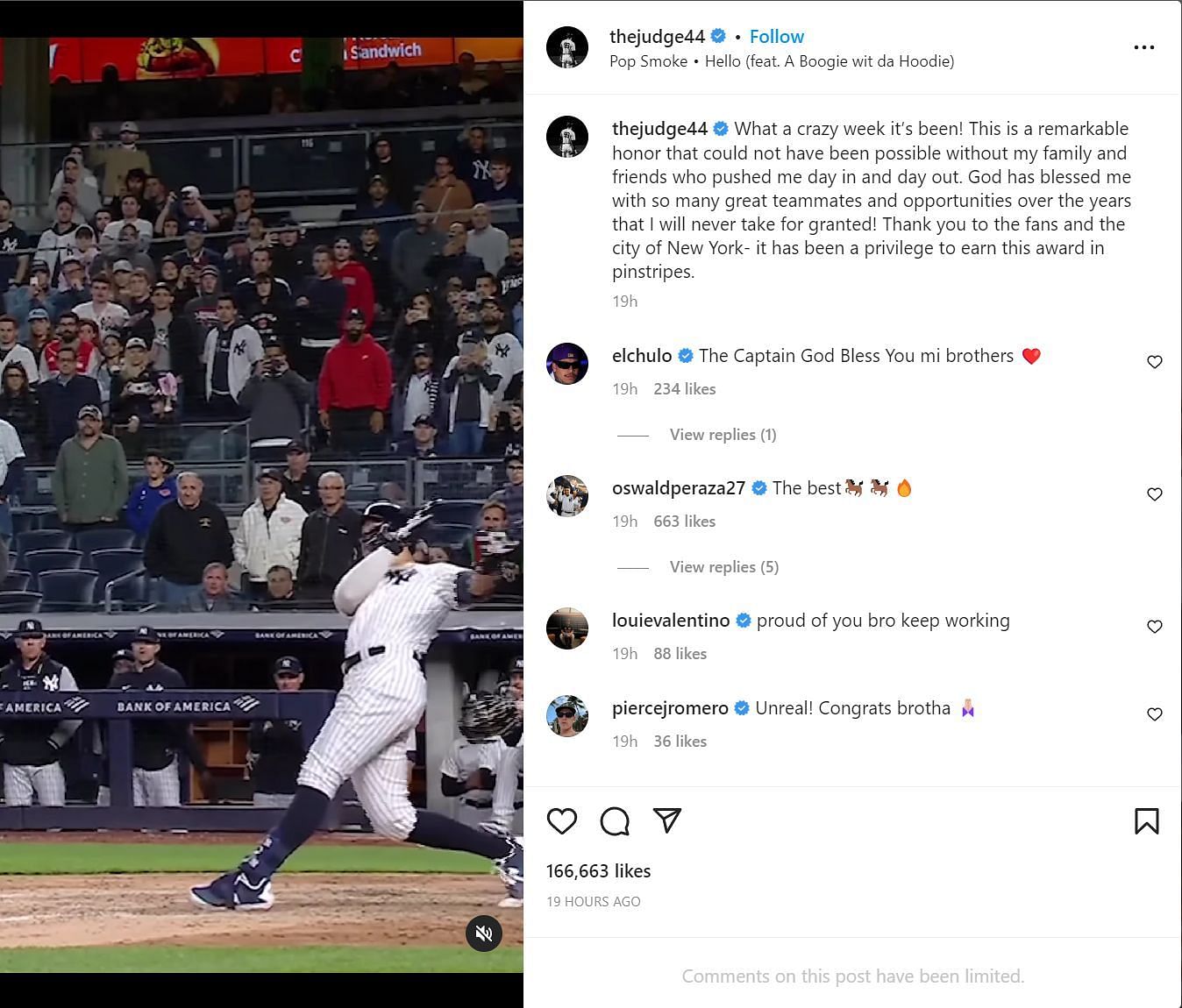 Aaron Judge Removes 'New York' From Instagram Bio As Free Agency