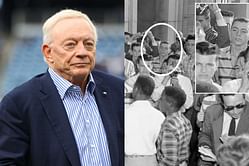 Jerry Jones provides weak explanation for photo of him blocking black students from entering high school