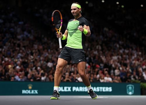 Rafael Nadal at the 2022 Paris Masters.