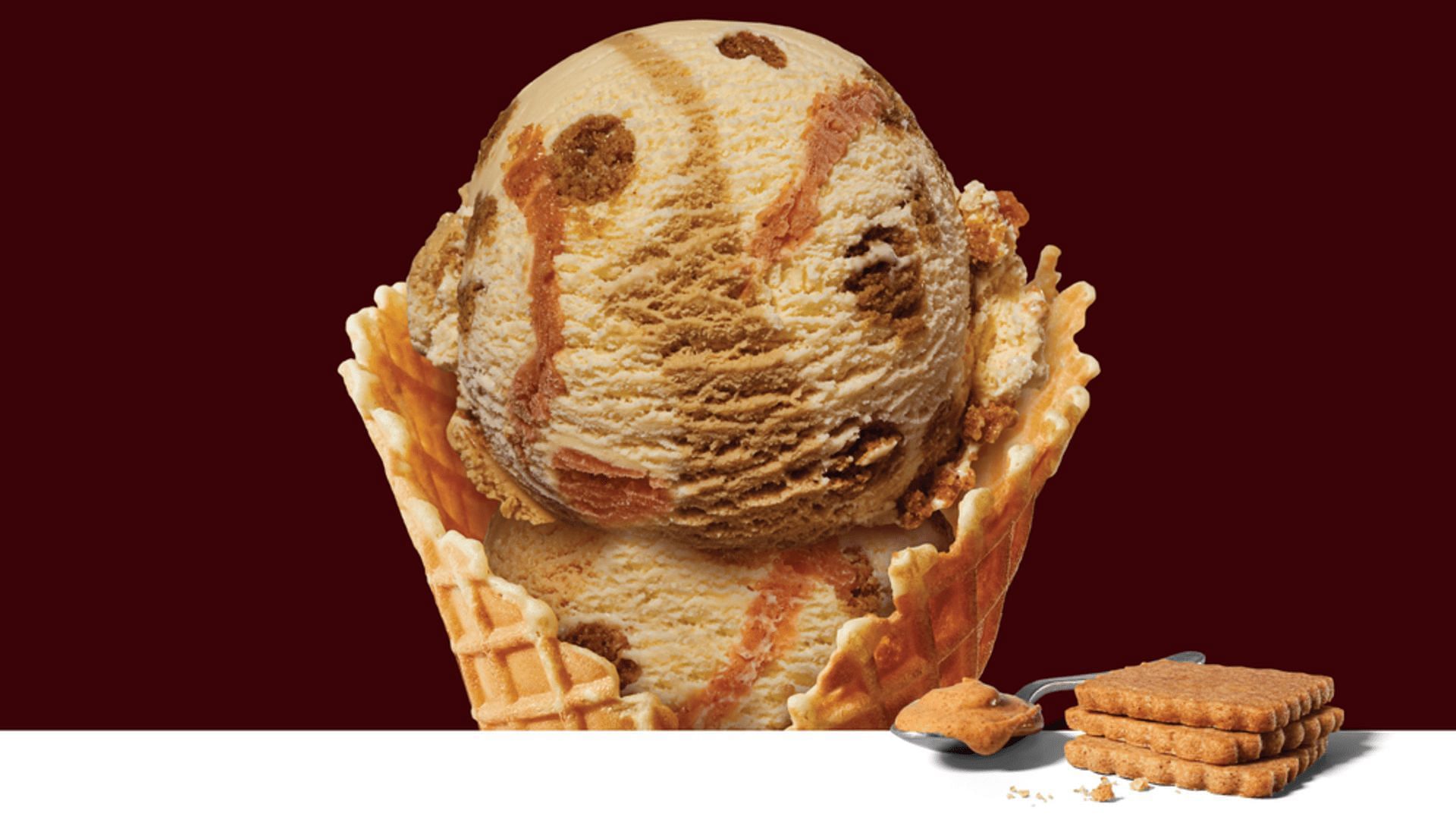 Promotional material for Cookie Butter Ice Cream (Image via Baskin Robbins)