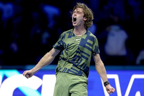 Andrey Rublev pictured during Nitto ATP Finals 2022