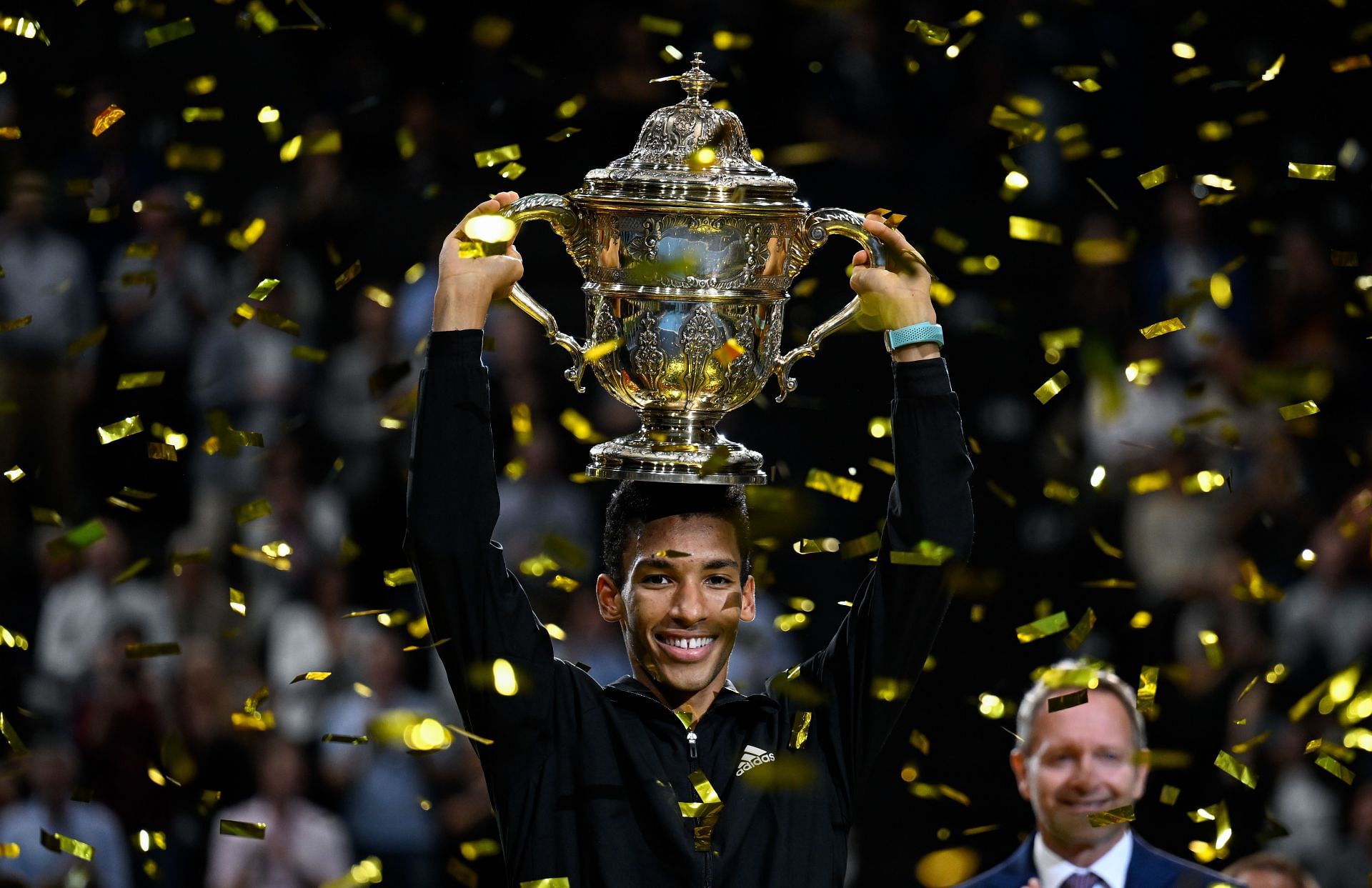 Felix Auger-Aliassime at the 2022 Swiss Indoors.