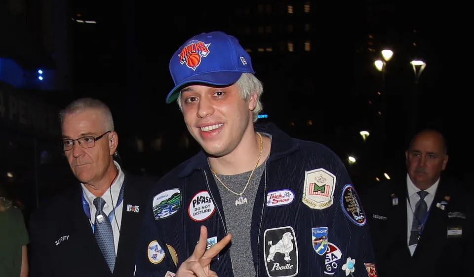 Comedian and actor Pete Davidson supporting the New York Knicks