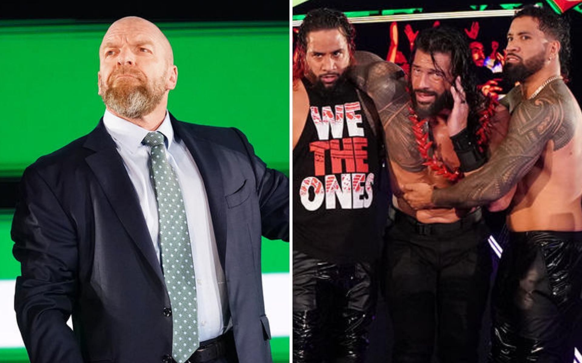 Triple H (left); The Bloodline (right)
