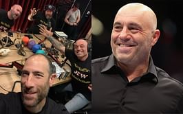 Joe Rogan beats the 'Sober October Guys' in a pushup competition