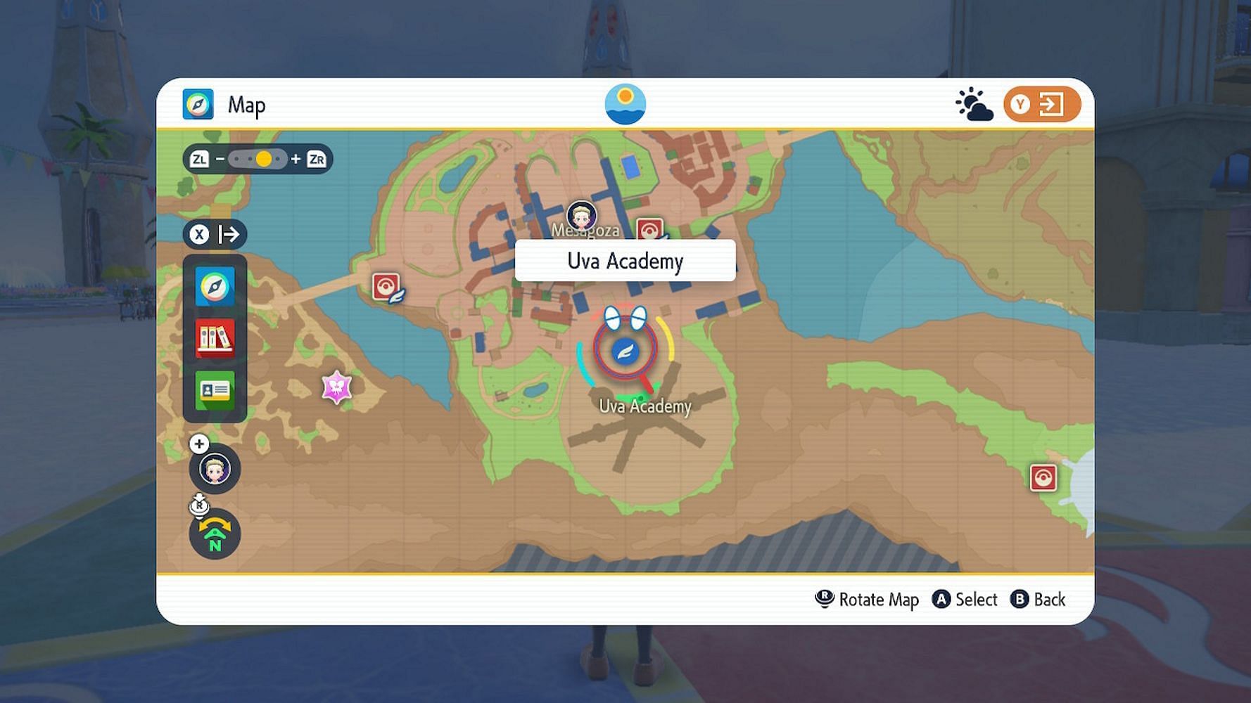 An example of a location you can fly to (Image via Game Freak)