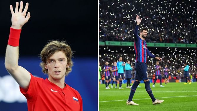 Andrey Rublev reacts to Barcelona superstar Gerard Pique's retirement