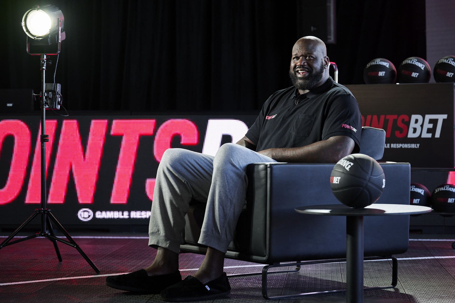 Shaquille O'Neal at the PointsBet Built Differently Media Event in Sydney, Australia