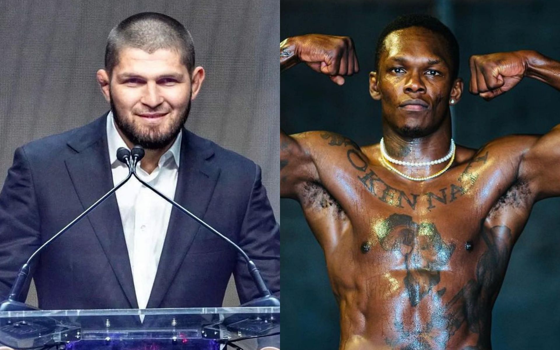 Khabib Nurmagomedov (Left), Israel Adesanya (Right) [Image courtesy: @khabib_nurmagomedov, @stylebender on Instagram]