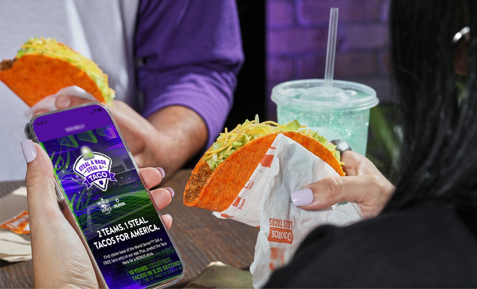 Taco Bell is back with its World Series promotion &quot;Steal a Base, Steal a Taco&quot; (Image via Taco Bell )