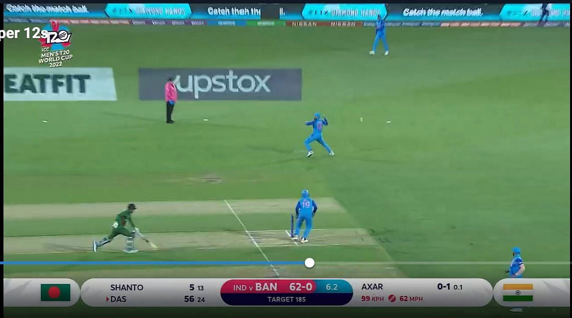The incident in question took place in the 2nd ball of the 6th over of Bangladesh