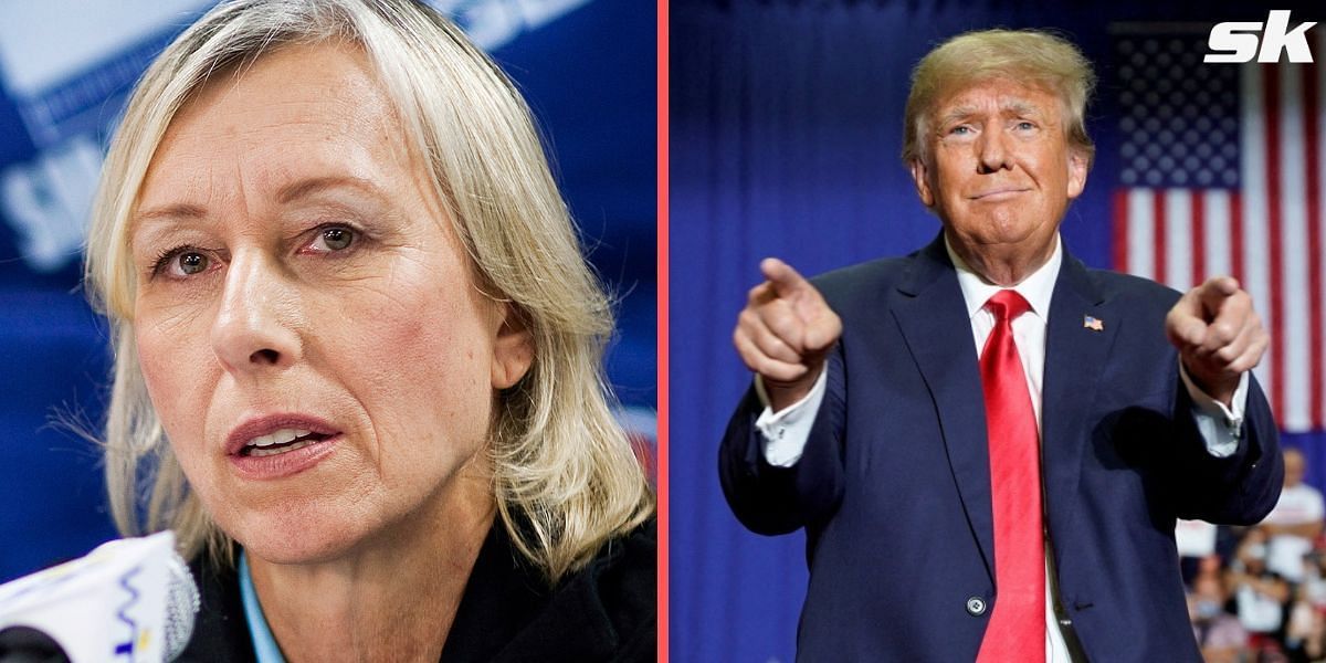 Martina Navratilova and Donald Trump 