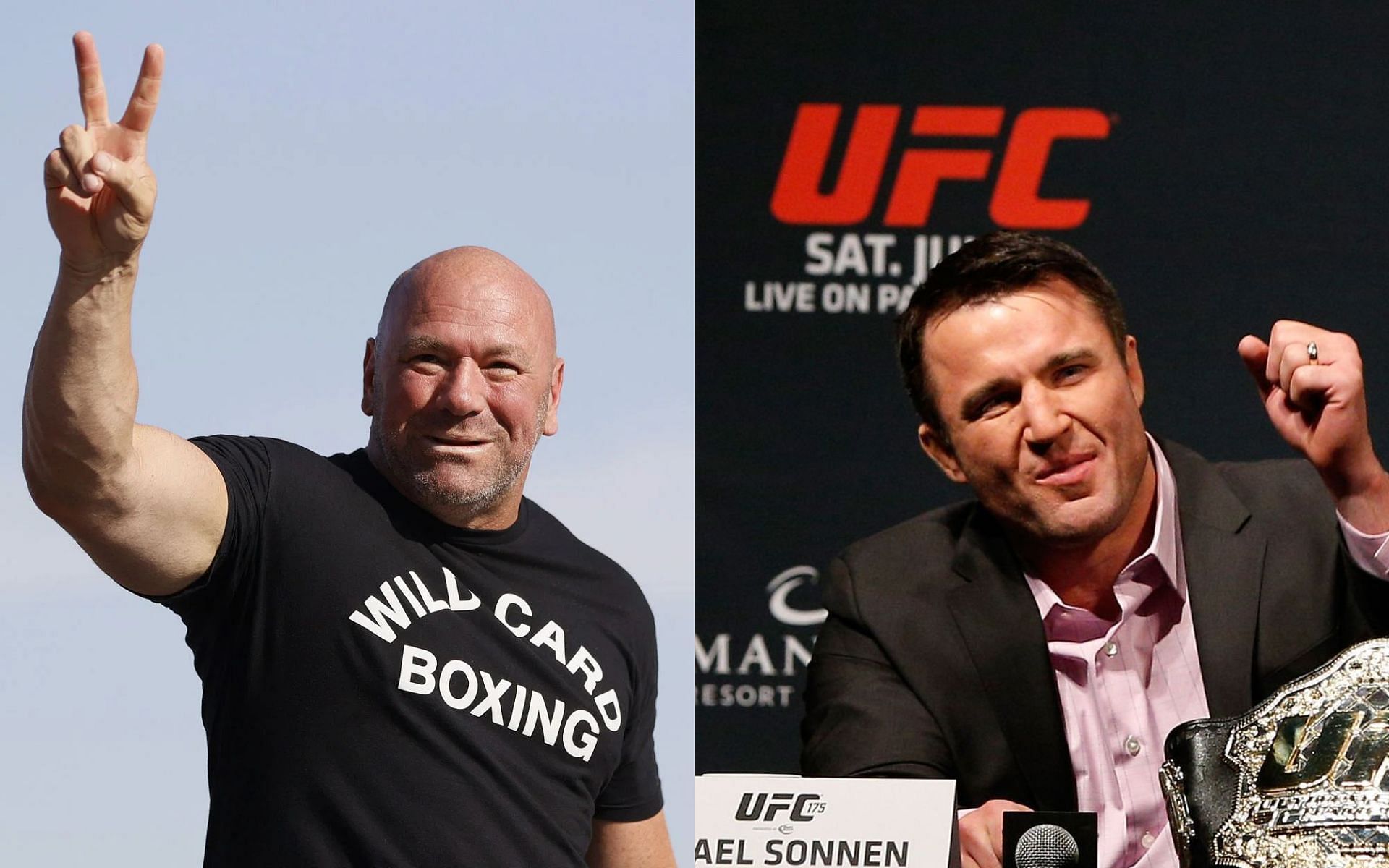 Dana White (left) and Chael Sonnen (right)