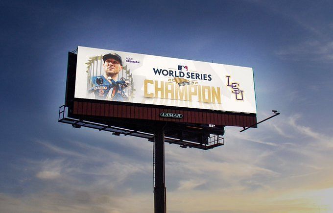 Geaux Streauxs': LSU supports former Tigers with billboards in Houston  ahead of World Series