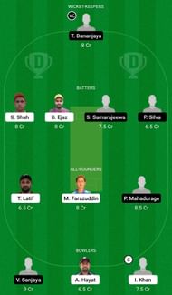 Dream11 Team for Future Mattress vs Sri Lions - CBFS T10 League 2022.