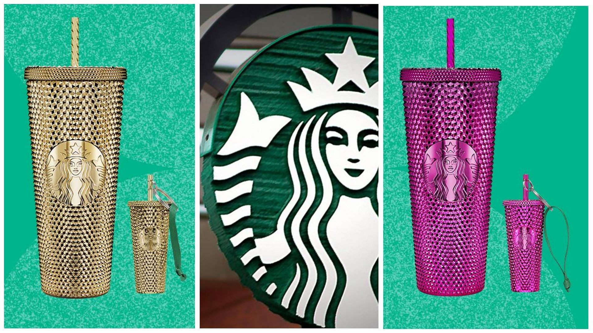 Promotional image of the bling cups, 2022 (Photo via Starbucks)