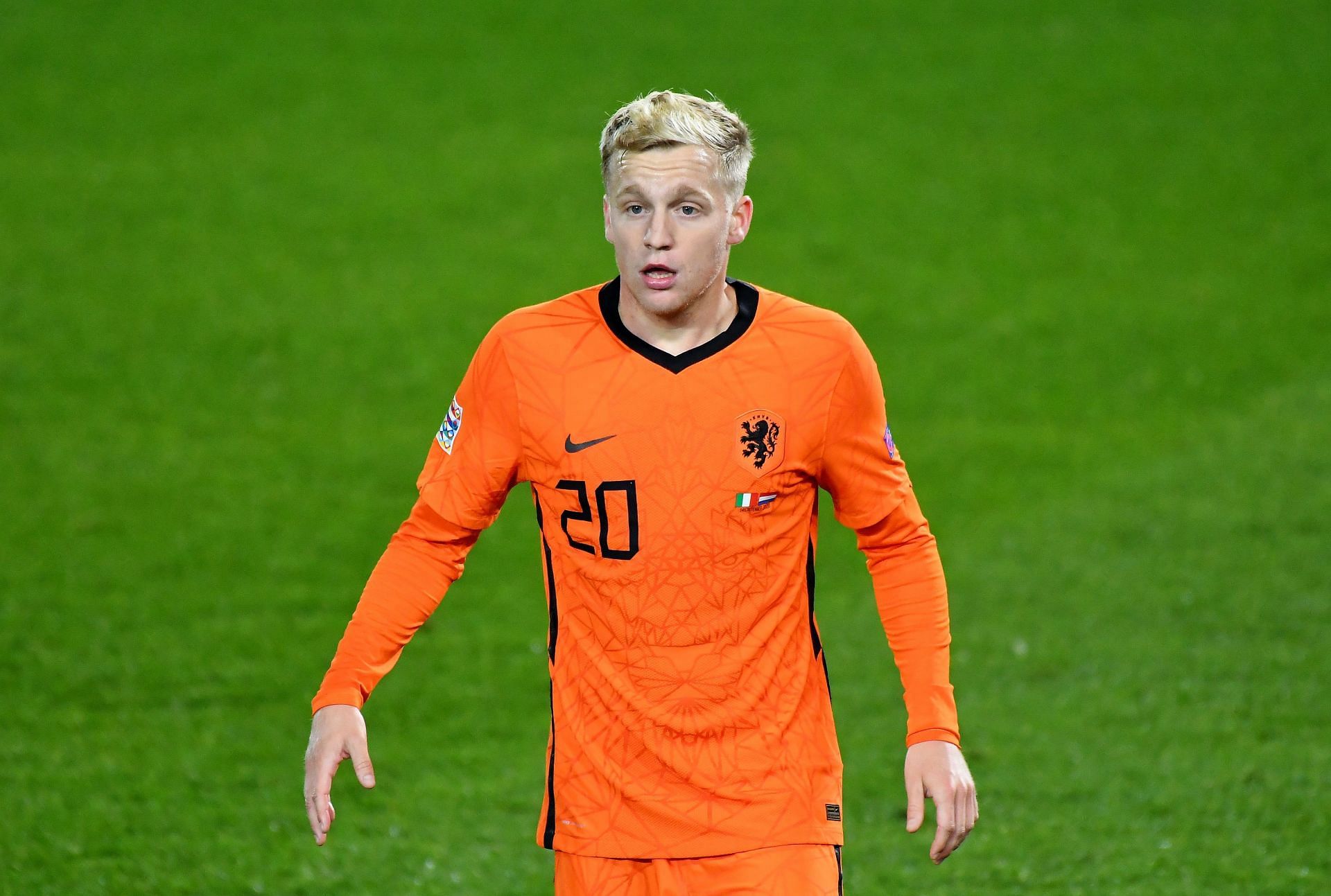 Donny van de Beek in action for the Netherlands during a UEFA Nations League game against Italy