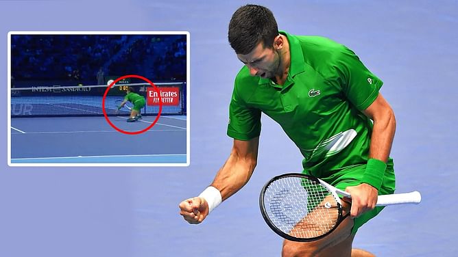 Watch: Novak Djokovic catches Stefanos Tsitsipas unawares with stunning cross-court drop shot at ATP Finals 2022