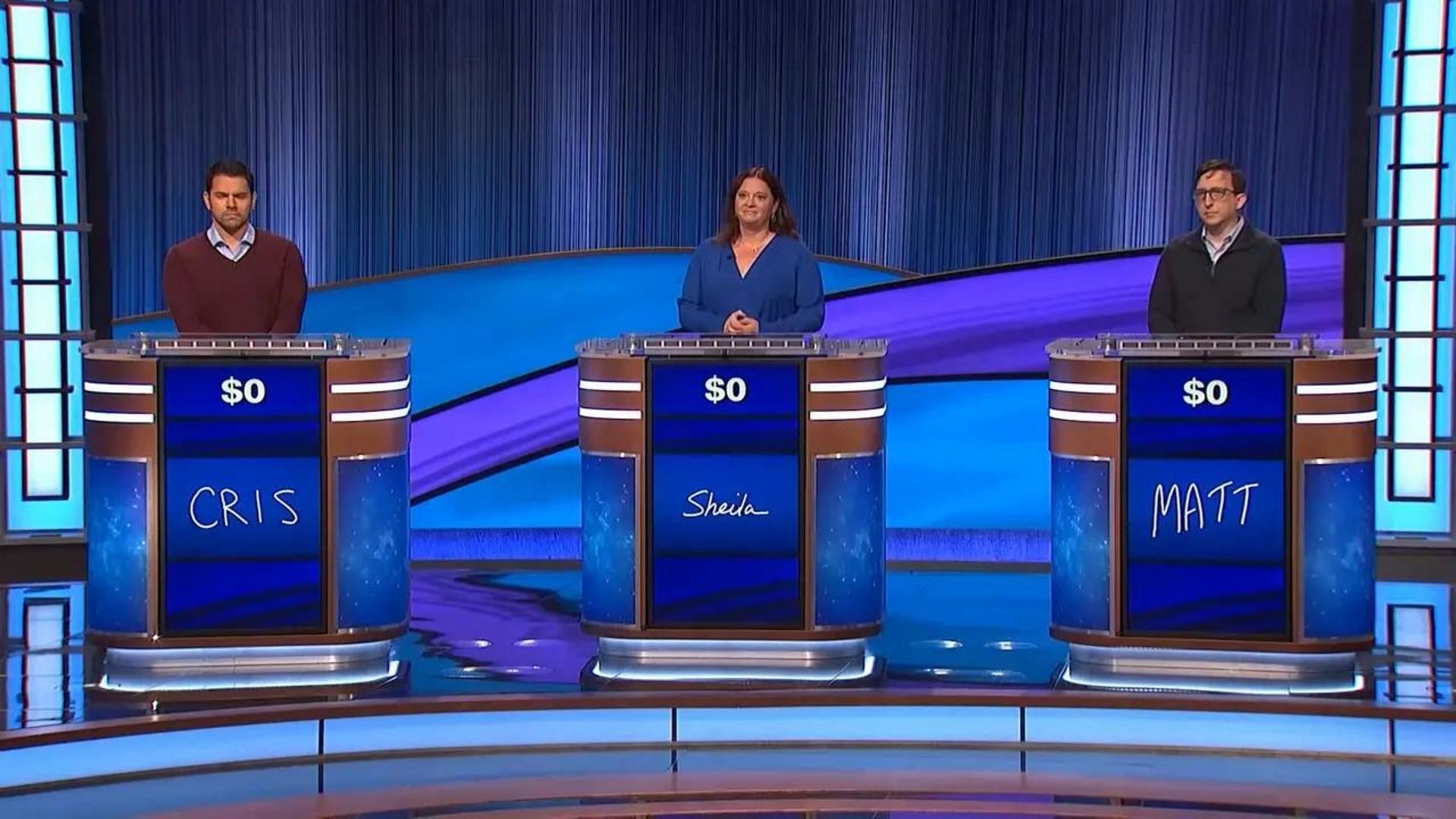 Cris, Shiela and Matt played Jeopardy! on November 29, 2022