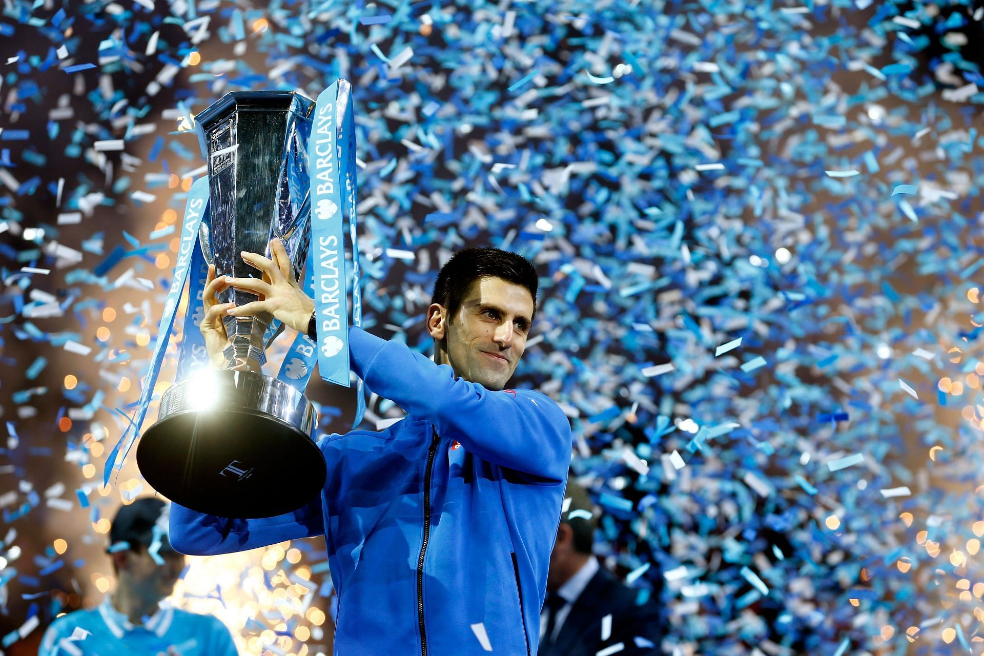 The Serb with the ATP Finals trophy in 2015