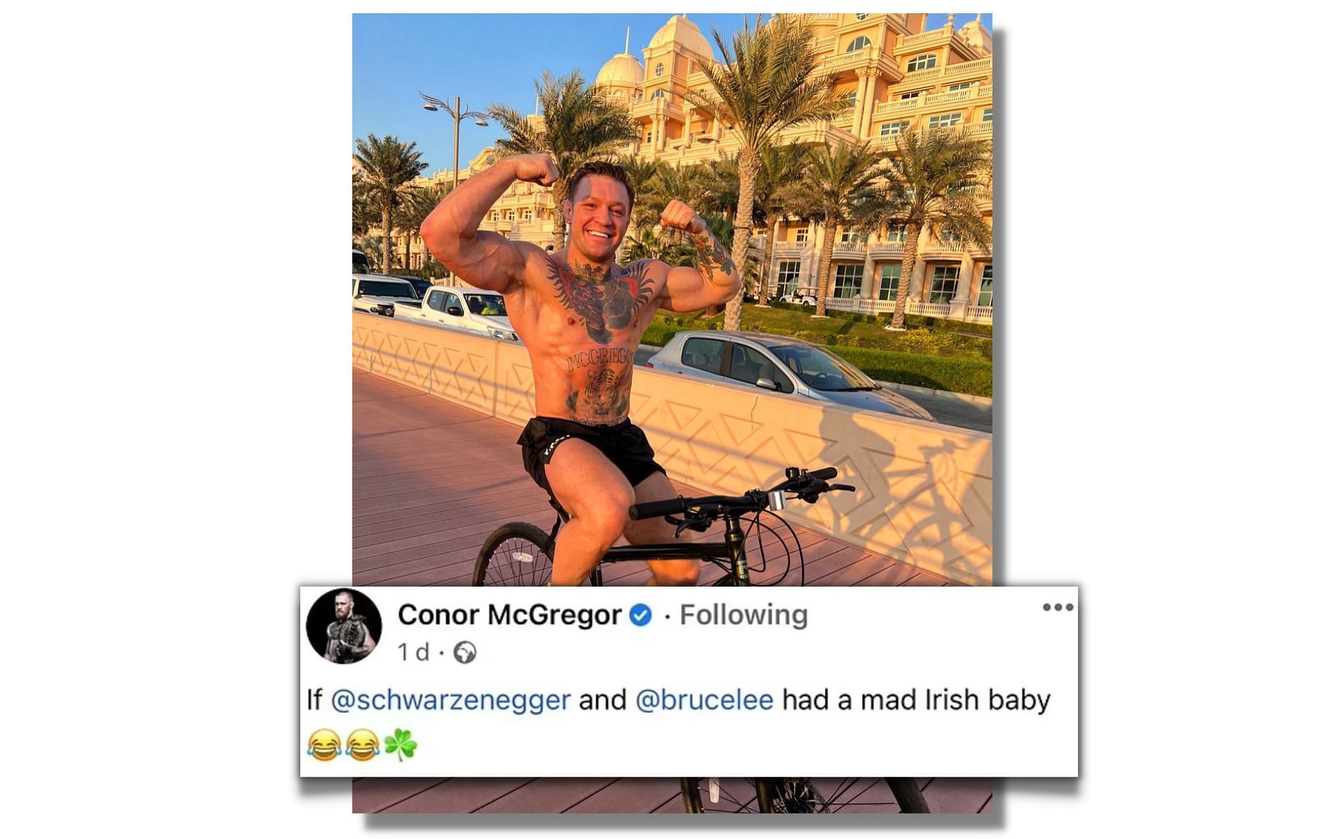 McGregor&#039;s now-deleted post. [Image via. dailymail.co.uk]