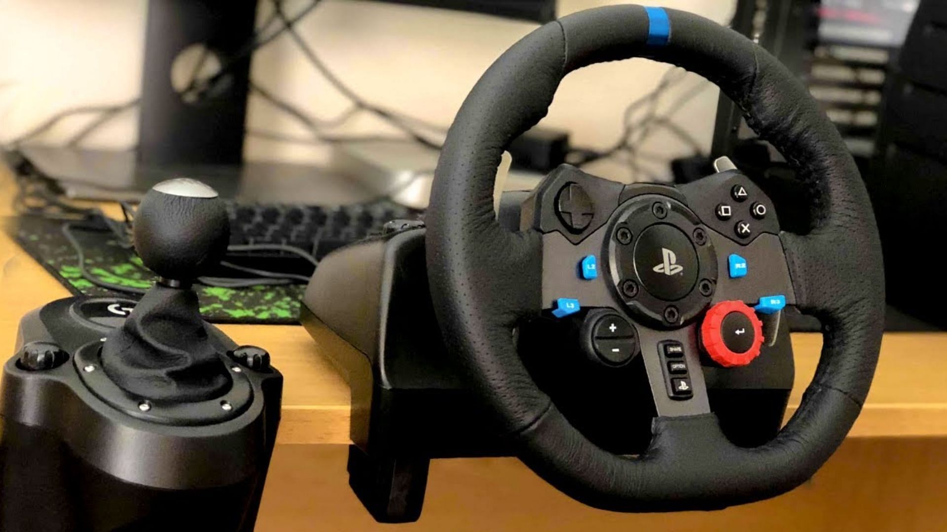 A Logitech gaming steering wheel (Image via Future Gadgets/YouTube)