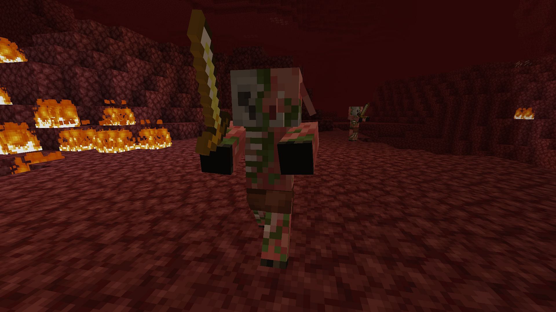 Zombified Piglins in Minecraft 1.19 update are extremely dangerous once provoked (Image via Mojang)
