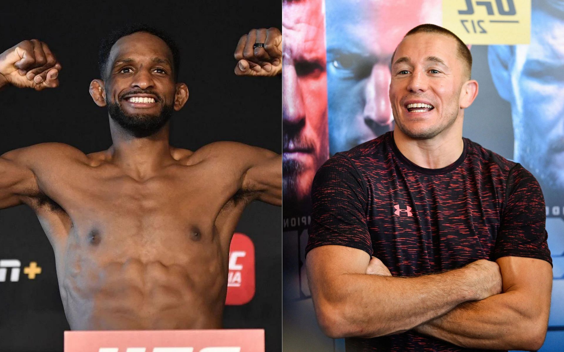 Neil Magny (left) and Georges St-Pierre (right)