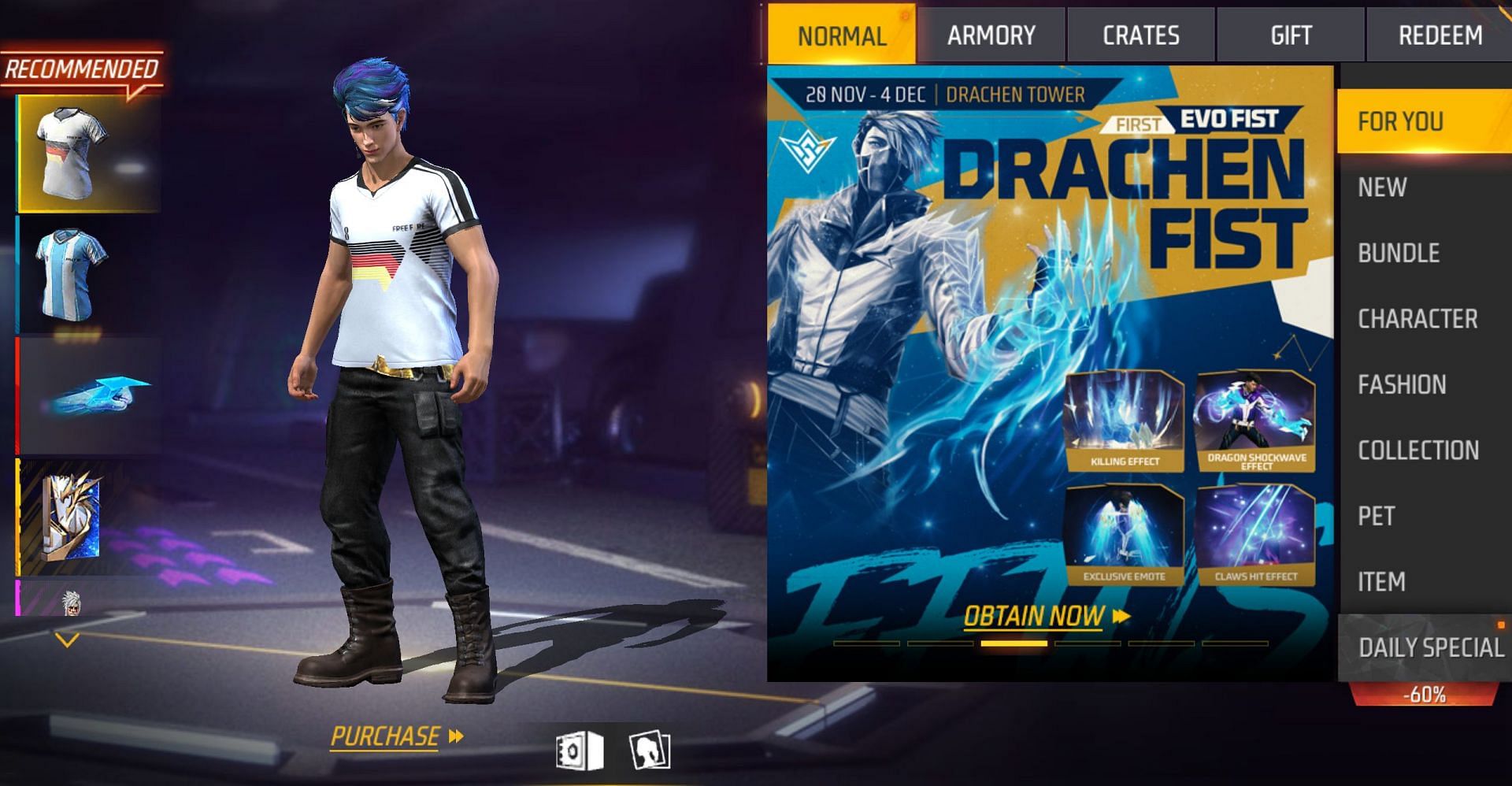 Select Armory and then click on the Themed Box section (Image via Garena)