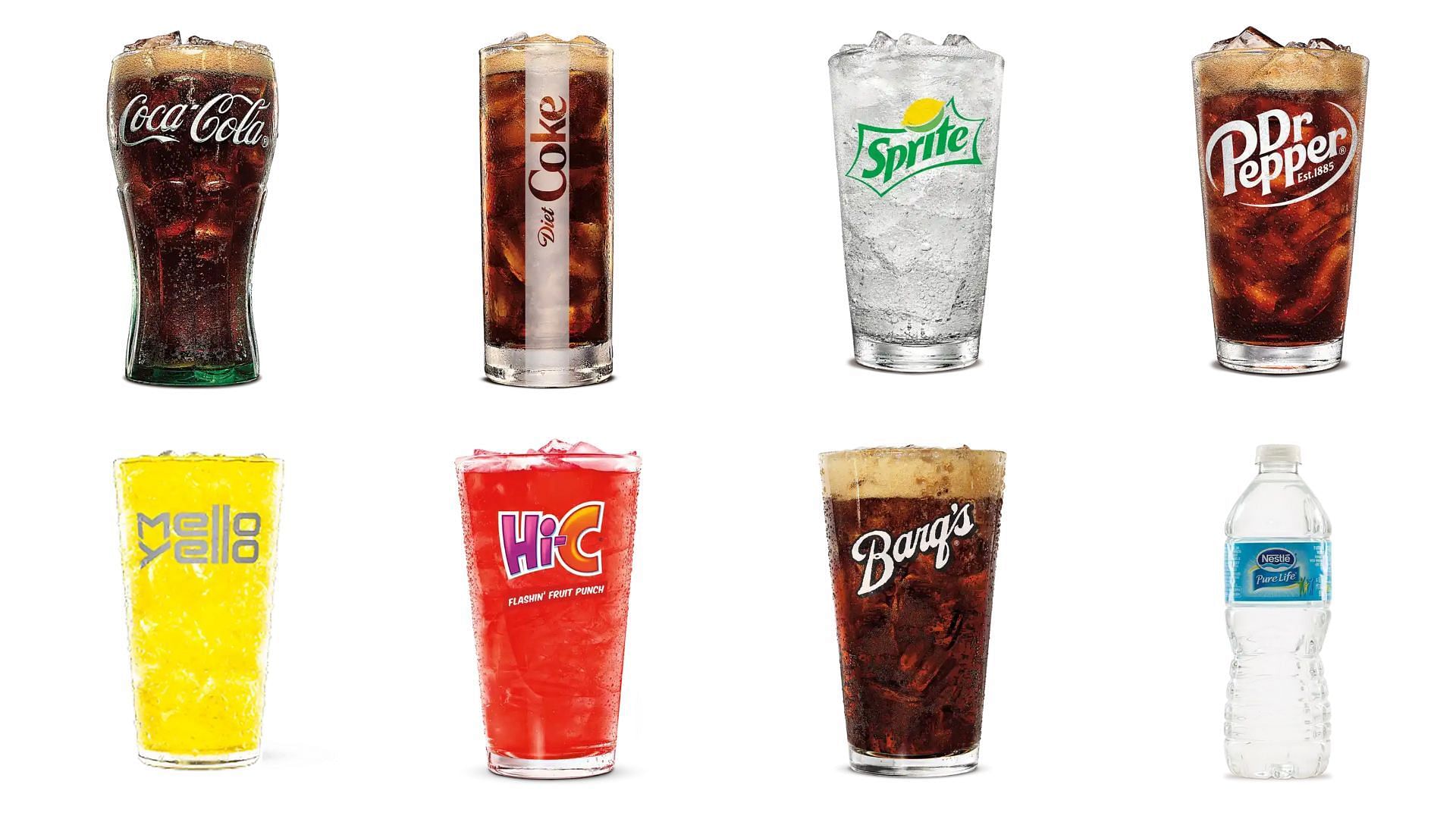 a choice of beverages (Image via Burger King)