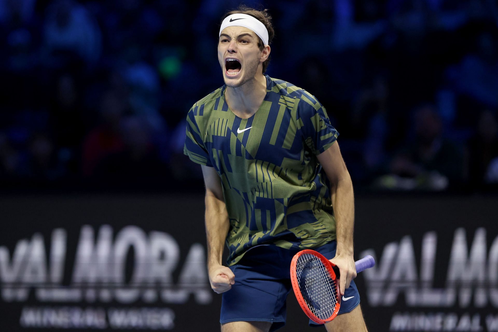 Taylor Fritz in action at the Nitto ATP Finals 2022