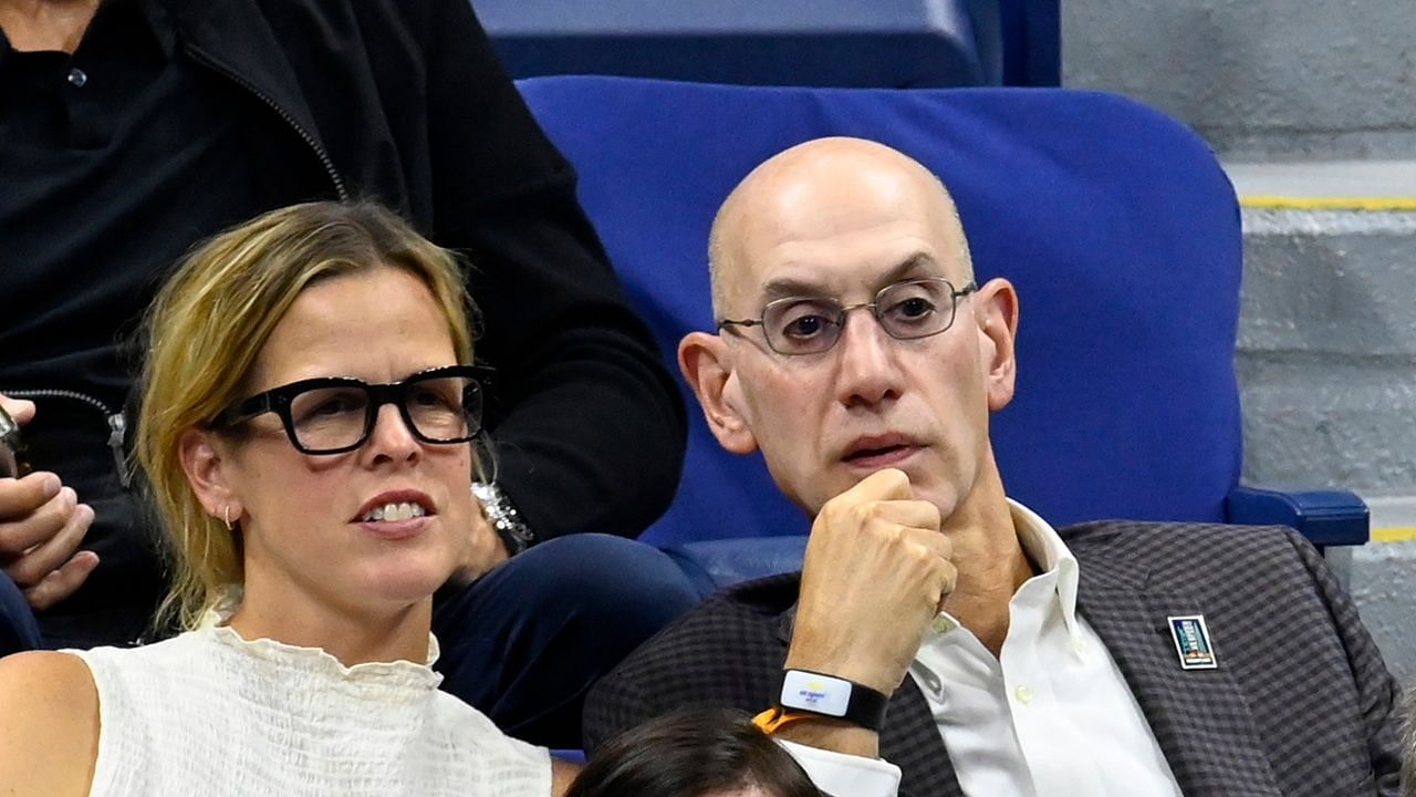 Maggie Grise and NBA Commissioner Adam Silver (Photo: US Open)