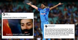 "Turn off your TV. Go for a walk" - Fans go crazy as Arshdeep Singh defends 20 runs off the final over against Bangladesh