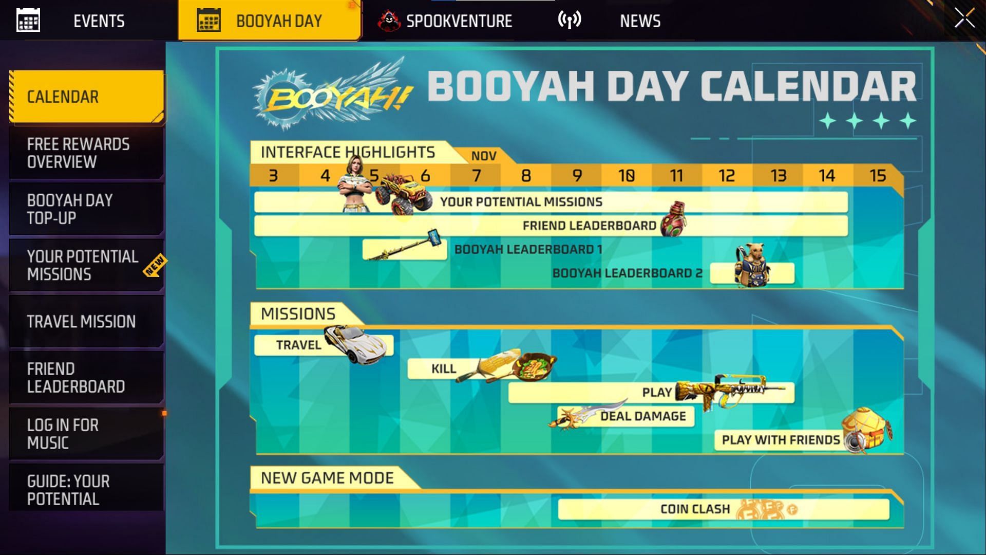 Select the Booyah Day Top-Up tab (Image via Garena)
