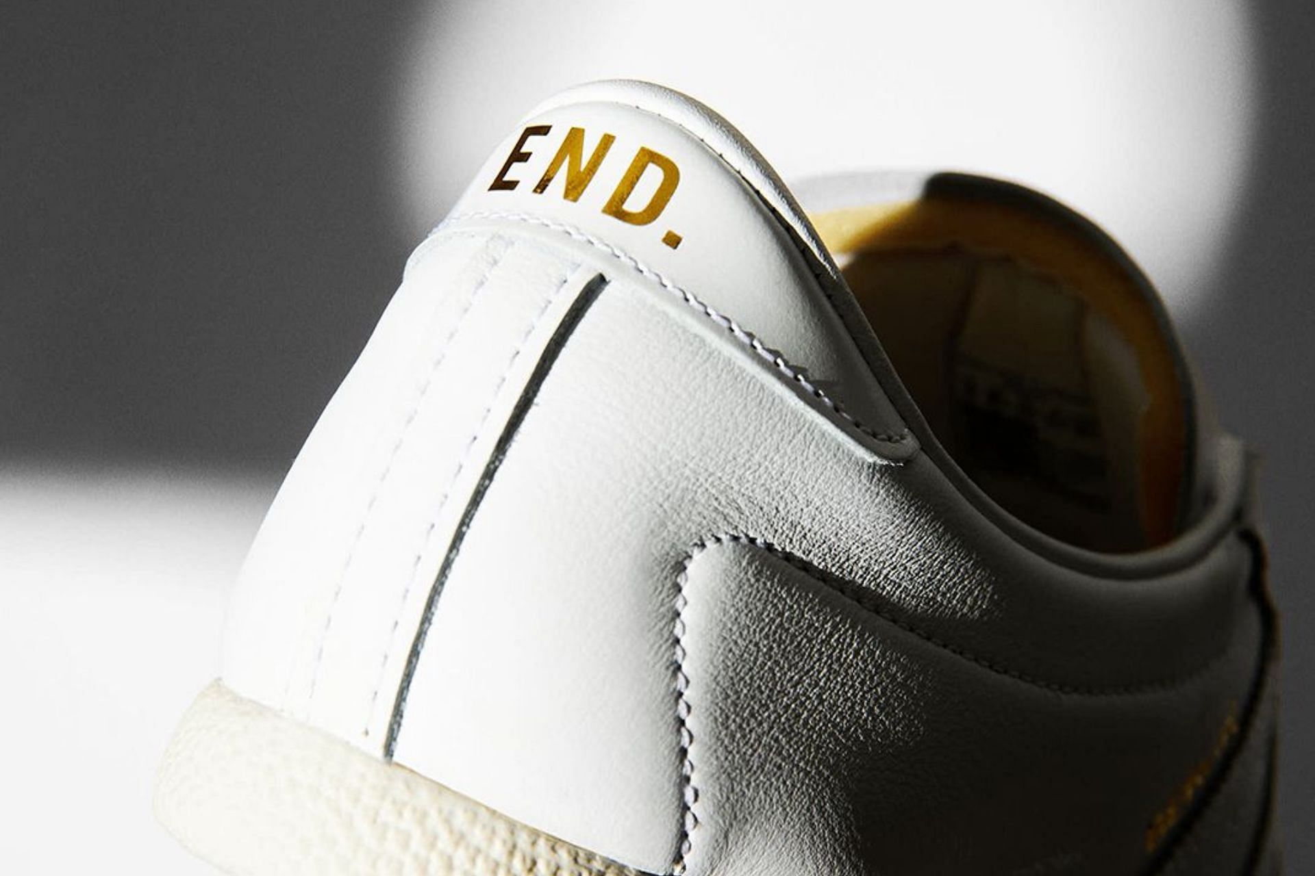 Here&#039;s a detailed look at the heel counter of the low-top shoes (image via END. Clothing)