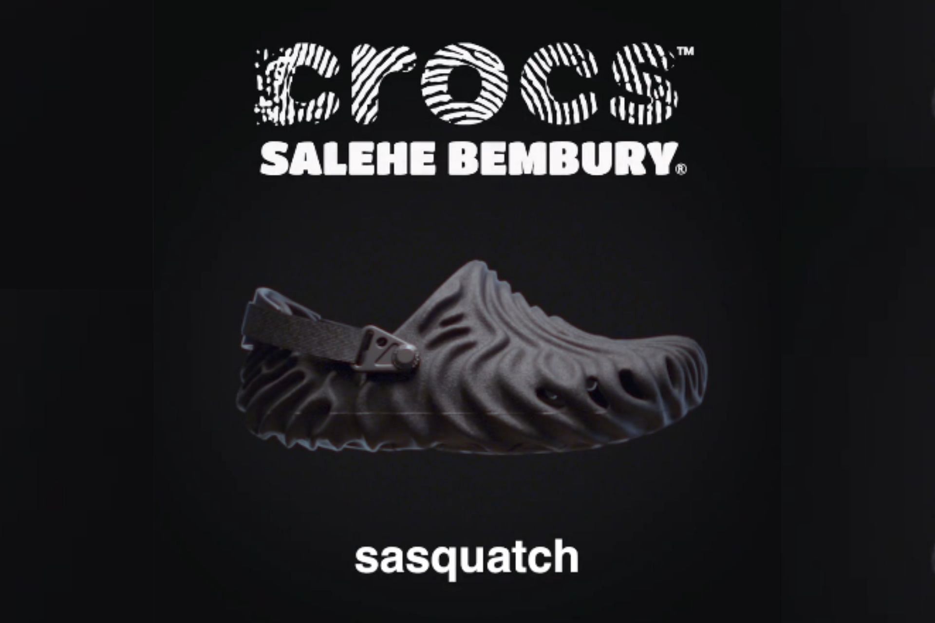 Upcoming Salehe Bembury x Crocs Pollex Clog &quot;Sasquatch,&quot; launching with Salehe Bembury&#039;s iconic fingerprint pattern (Image via @salehebembury / Instagram)