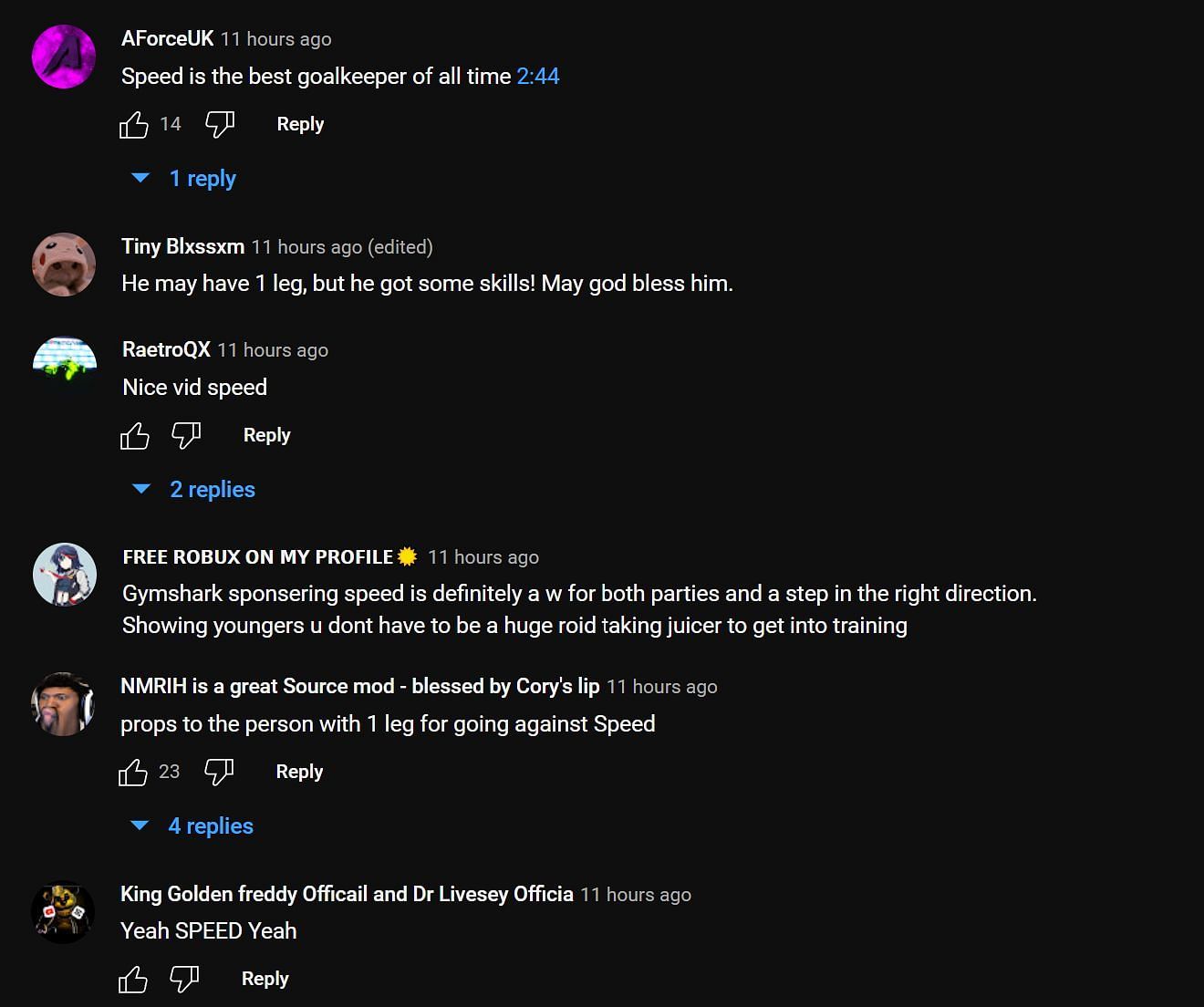 Fans share their comments on the gameplay (Image via Speedy Boykins YouTube)