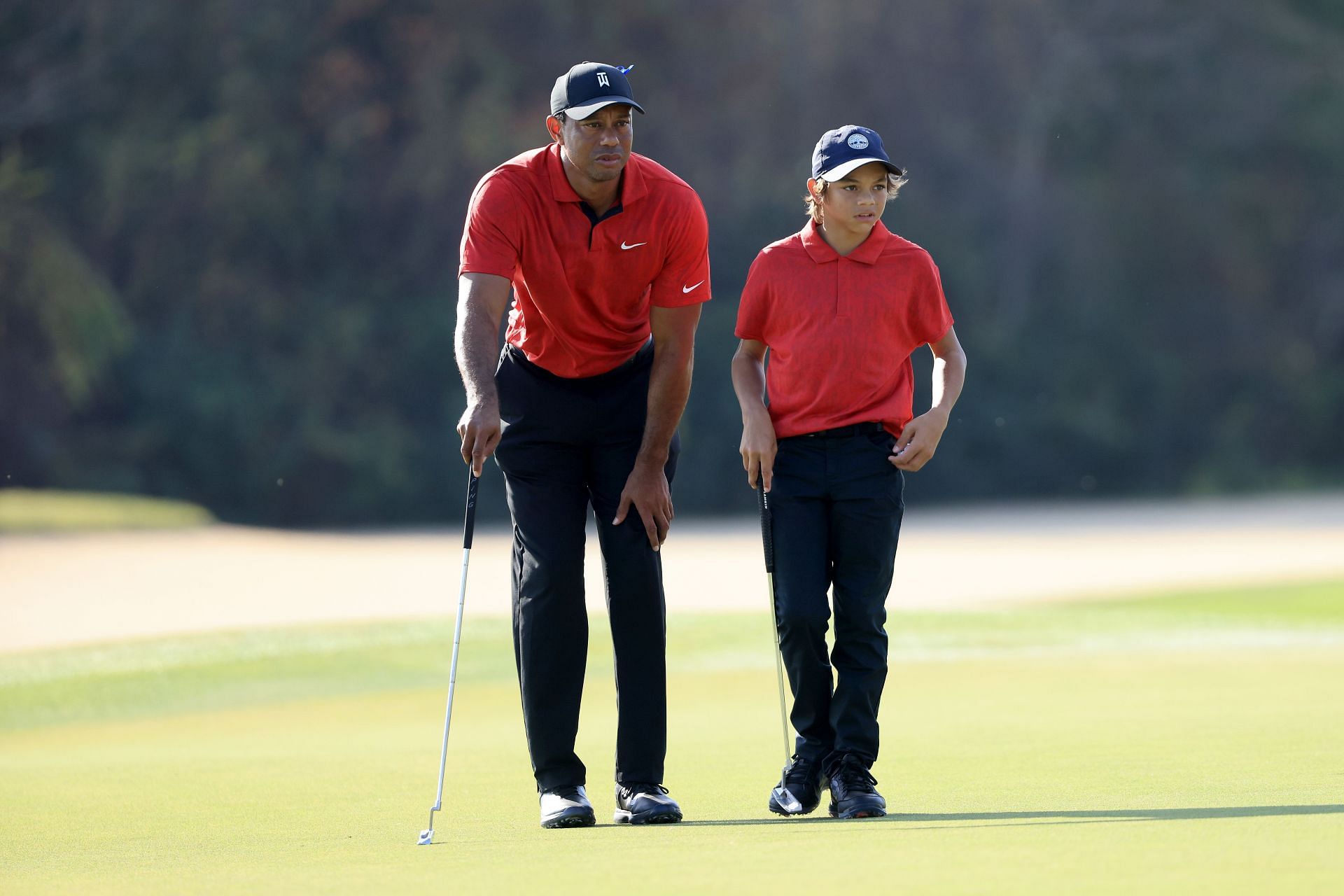 Tiger Woods with son Charlie at the 2021 PNC Championship - Final Round (Image via Sam Greenwood/Getty Images)