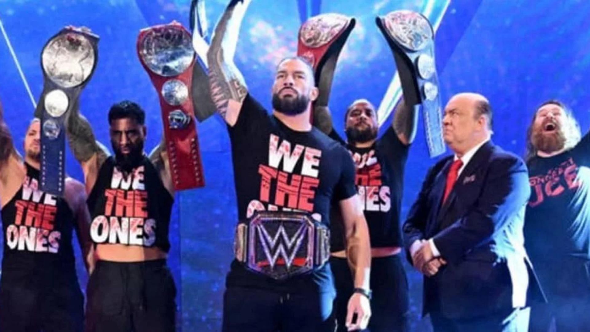 The Bloodline retained all their titles at WWE Crown Jewel