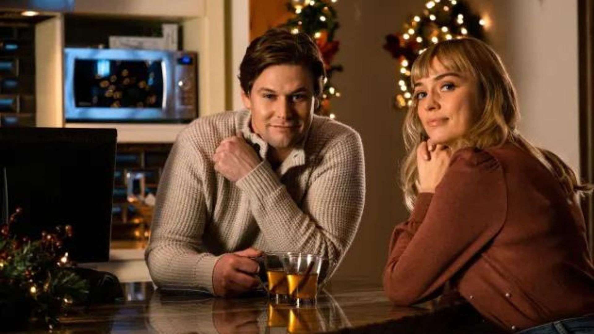A still from Serving up the Holidays on Lifetime (Image via TV Fanatic)