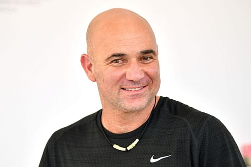 Andre Agassi pictured at the 2018 Australian Open.