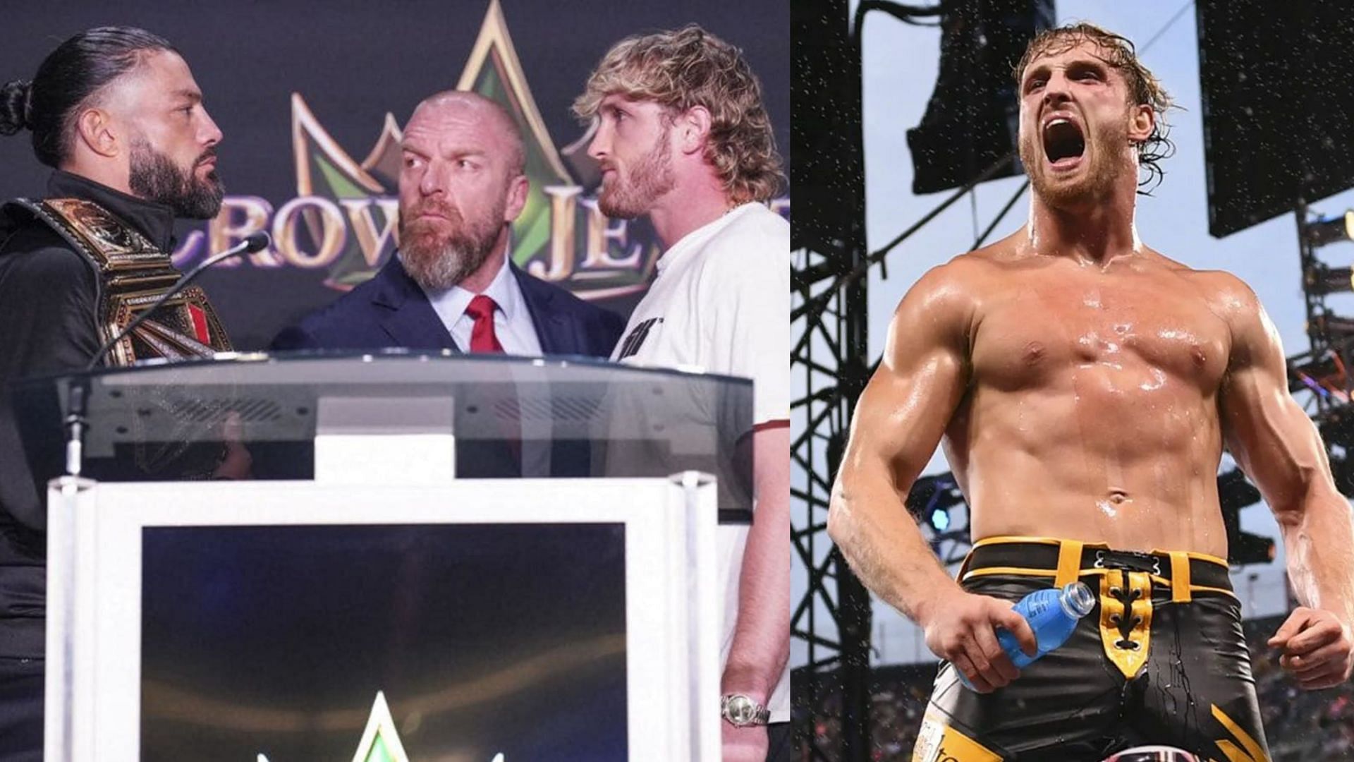 Roman Reigns and Logan Paul will square off at Crown Jewel