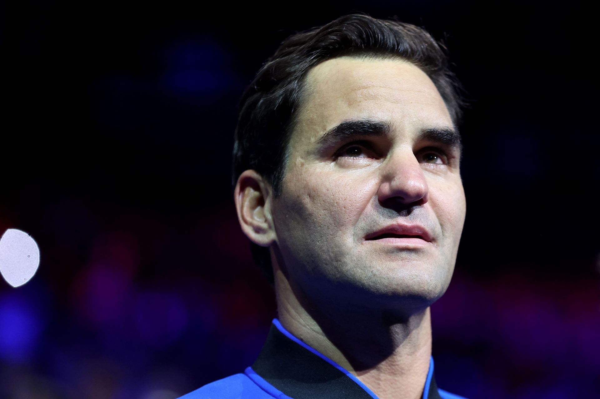 Roger Federer at the 2022 Laver Cup in London.