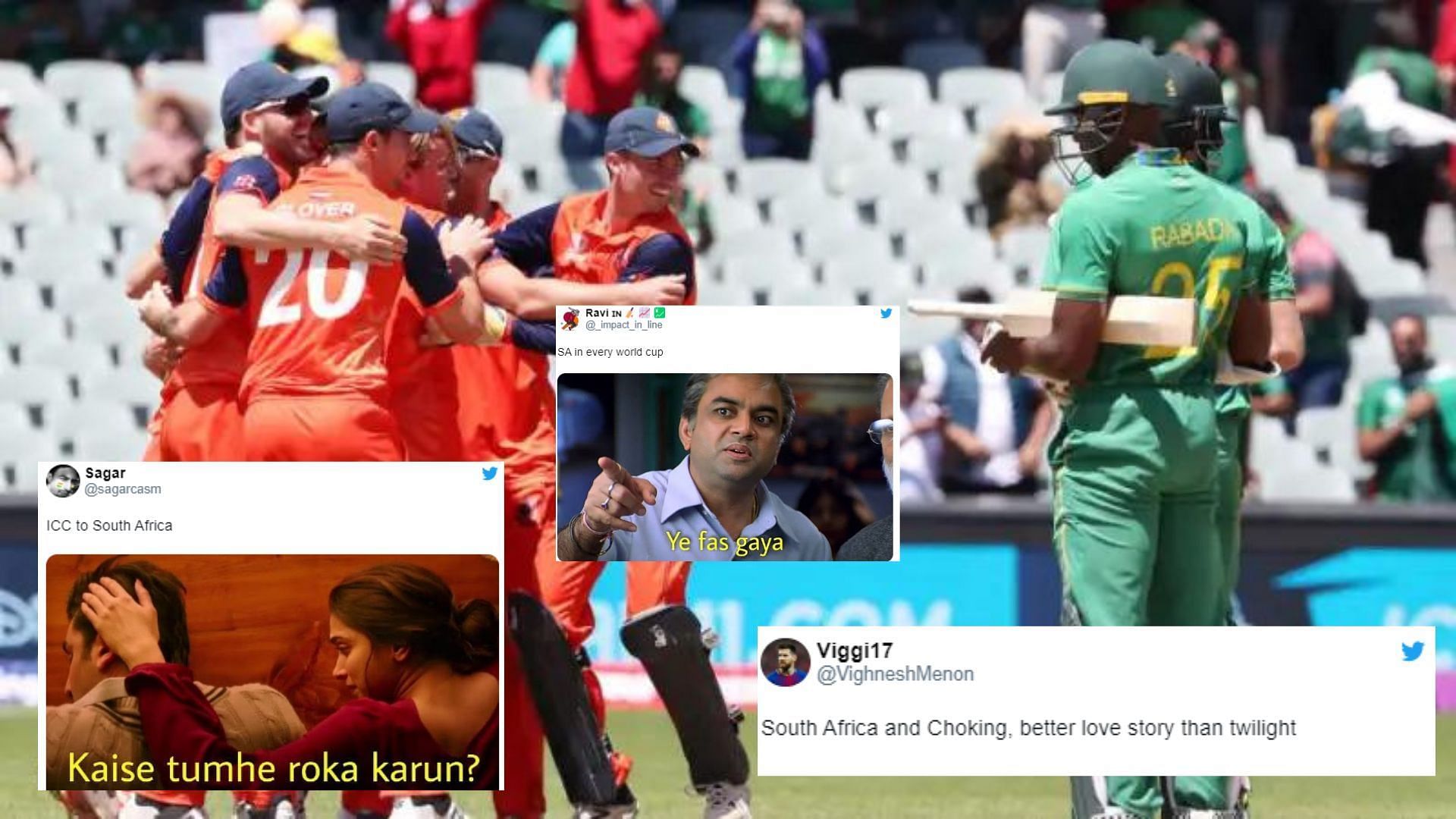 Fans roasted South Africa for a shocking loss to the Netherlands. (P.C.:Twitter)
