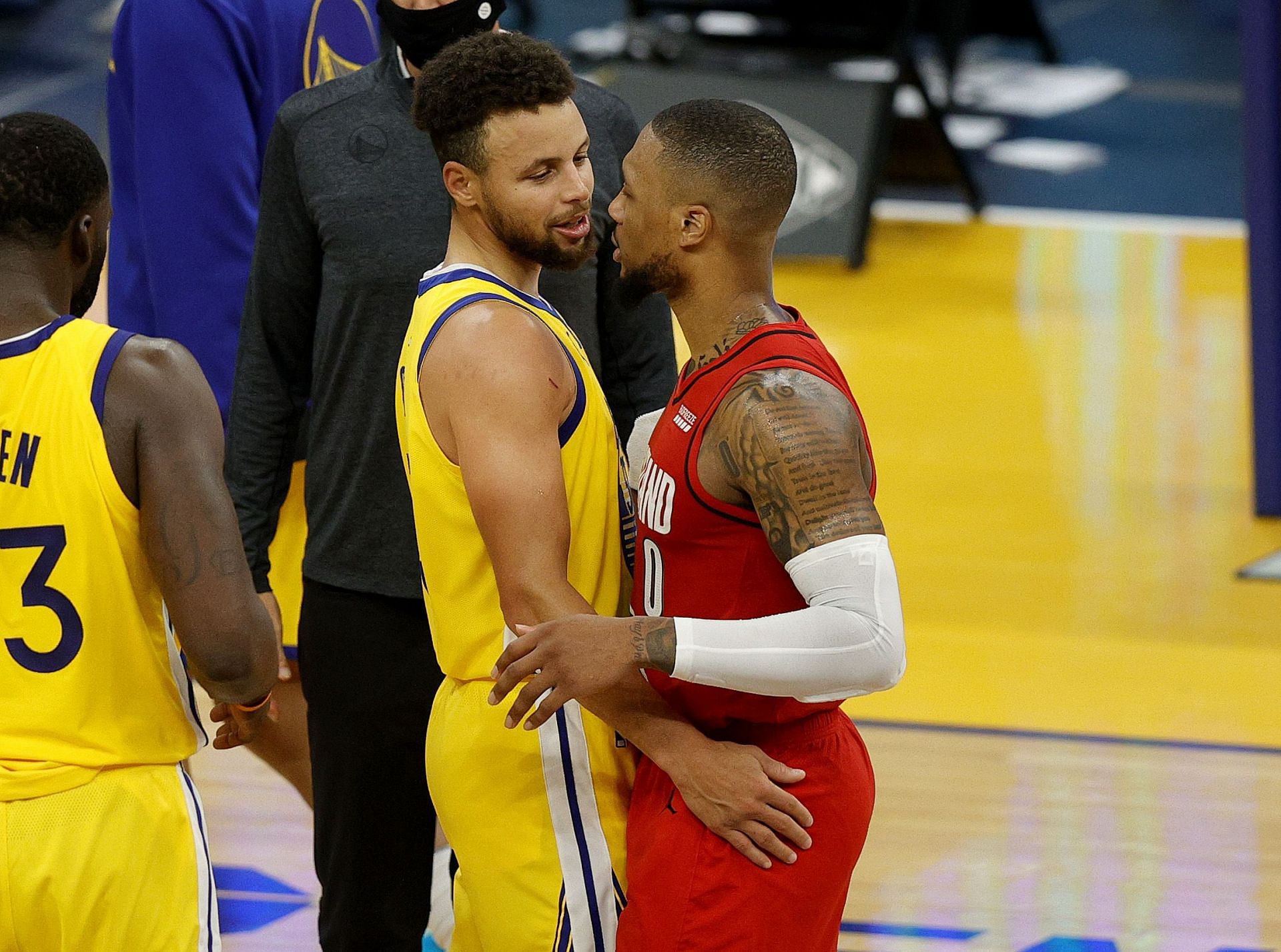 Golden State Warriors and Portland Trail Blazers superstar guards Steph Curry and Damian Lillard